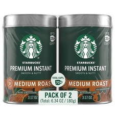 (2 Pack) Starbucks Premium Medium Roast Instant Coffee 3.17 Oz 100% Arabica Rich picture