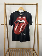 RARE VTG 1989 Rolling Stones Steel Wheels Burnout Paper Thin Tour T-Shirt Size L picture