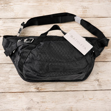 Athleta Excursion Large Waist Belt Bag Black Nylon Crossbody Sling Hip Pack  NWT picture