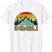 Vintage Mt. Denali National Park Alaska Mountain T-shirt T-Shirt picture