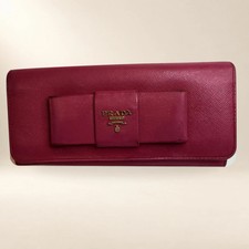 Prada Saffiano Leather Fiocco Bow Continental Wallet picture
