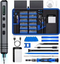 Mini Electric Screwdriver Set 140-in-1: Cordless, 120 Bits, 5 Torque, LED picture