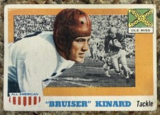 Bruiser Kinard 1955 Topps All-American Rookie RC #66 HOF Ole Miss picture