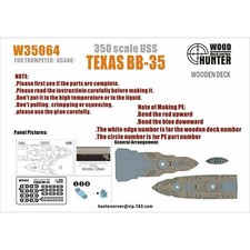 Hunter W35064 1/350 Wood Deck USS TEXAS BB-35 FOR TRUMPETER 05340 picture