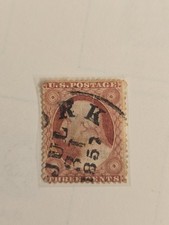 Joystamp: US STAMPS SCOTT#  25 WASHINGTON 1857  cv$190 V/F Type 1 picture