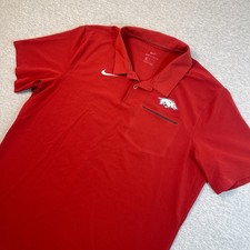 Nike Dri-Fit Arkansas Razorbacks Polo Shirt Mens Large L On-Field Coach Sideline picture