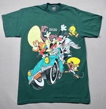Vintage 1994 Looney Tunes Sherry's Best Label Green T-Shirt - Size Medium picture