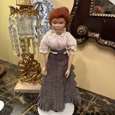 Vintage 1996 Collectible UFDC Artist Judy Brown Carved Wood Doll  picture