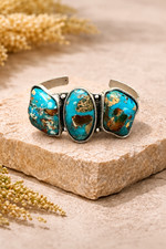 Turquoise  Cuff Bracelet Turquoise Natural Stone western Style picture