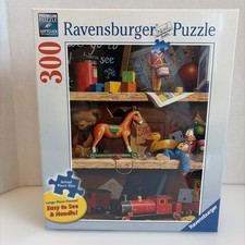 RAVENSBURGER 300 PIECE JIGSAW PUZZLE - TOY SHELF - 20x27 - COMPLETE EXCELLENT  picture