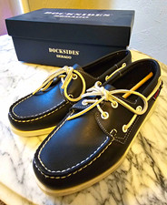 Sebago Docksides Dockside Portland W Women’s Leather Boat Shoes Blue 7.5R picture