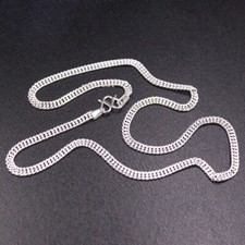 Pure 999 Fine Silver Necklace For Men Women 3.5mm Curb Link Chain 18inch /10g picture