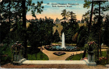Spokane Washington Geyser Fountain Natatorium Park Vintage Postcard 1914 picture