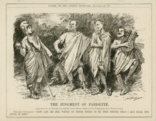 RARE SUFFRAGE CARTOON Punch Magazine 1911 WOMEN'S VOTE Judgment of Parisette picture