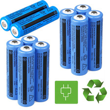 10Pcs/Set 18650 Lithium Battery 3.7V Li-ion Rechargeable For Torch Headlight NEW picture