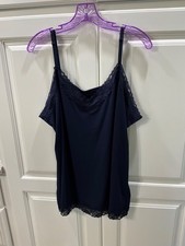 Susan Graver QVC Cami with Adjustable Straps Lace Edged 2X picture