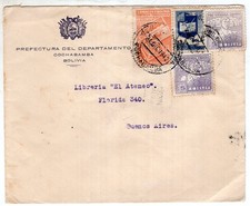 BOLIVIA, 1942, COVER TO ARGENTINA, COCHABAMBA CANCEL, W/ADVERTISING picture