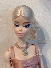 Handmade Rhinestone Silver Necklace For Fashion Integrity Dolls Jewelry Toys 1/6 picture