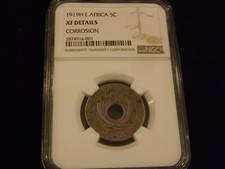 1919-H 5 C            East Africa             NGC  XF picture