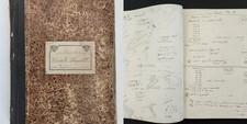 1911 antique THEO STEPHEN JEWETT dartmouth PHYSICS handwritten NOTEBOOK picture