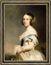 Hand Painted Old Master-Art Antique style Oil Painting art Noblewoman On Canvas picture