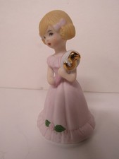 Vintage 1982 Enesco Growing Up Birthday Girl Figurine Age 5 Ships Free picture