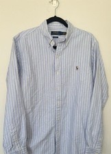 Polo Ralph Lauren Classic Fit Blue and White Striped Long Sleeve Button Down picture