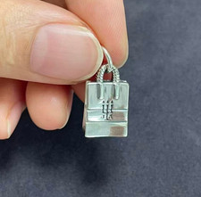 James Avery Retired Shopping Bag Charm S925 Pendant picture