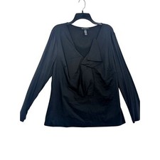 Inc International Concepts Classic Black Bow-Front Top  XL NWT MSRP $59.50 picture