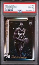 2025-26 Topps - VJ Edgecombe #203 Blackout (RC) Low Pop PSA 10 picture