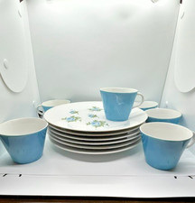 Vintage JSC Japan PETITE ROSE Luncheon Set 6 Cups & 6 Plates Porcelain picture