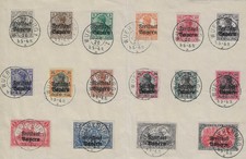 Germany , Bavaria overprints, 16 Deutsches Reich stamps, 1905-19, VF-XF picture