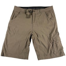 Prana Born From The Experience Cargo Short Mens 38 Tan Flat Front Hiking Outdoor picture