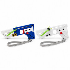 2PACK FoldShot Blue and White & Clear Folding Slingshot Pocket Catapult Portable picture