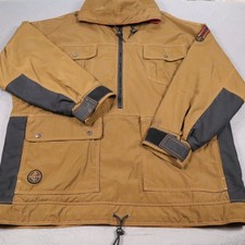 VTG Columbia Convert Anorak Jacket Mens Large Brown Hooded Ski Outdoor 90s picture