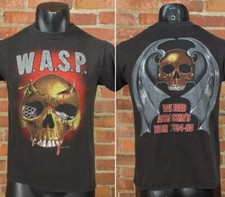 W.A.S.P. Concert Tshirt 1984 Winged Assassin's Tour Black 2 Side Black Tshirt picture