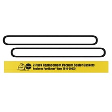 Upper and Lower Gasket Replacements for FoodSaver (2 Foam Gaskets) - Black picture