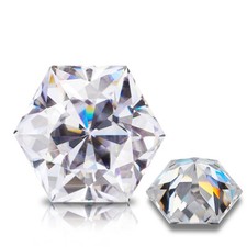 Multicolor Moissanite Excellent Cut Hexagon VVS1 Loose Gemstone GRA Certificated picture