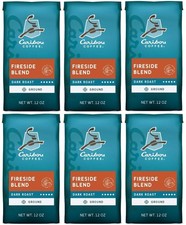 Caribou Coffee Fireside Blend Ground Coffee Dark Roast 6 Bags x 12 oz, JAN/2027 picture
