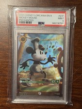 2025 DISNEY LORCANA EN 9-FABLED ENCHANTED MICKEY MOUSE - STEAMBOAT PILOT PSA 9 picture