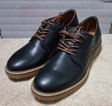 Frye Carter Oxford Shoes Mens  8 D Black Leather Lace Up Casual Dress picture
