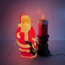 VTG 1968 Empire Santa Blow Mold Tabletop W/ Candle Light Up 13