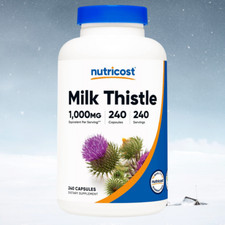 Nutricost Milk Thistle 250mg (1000mg Equivalent), 240 Vegetarian Capsules picture