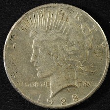 1928-P $1 Silver Peace Dollar -  USA picture