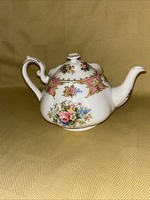 Vintage Royal Albert Lady Carlyle Teapot with Lid Made in England 1950s/70s Lg picture