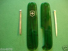 NEW VICTORINOX 91mm EMERALD GREEN SWISS ARMY KNIFE SCALES +TOOTHPICK & TWEEZERS picture