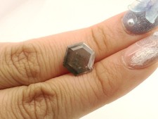 1.87ct 12mm Hexagon diamond Salt and Pepper , gray diamond, Natural solitaire  picture