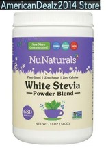 NuNaturals NuStevia White Stevia Powder Blend 12 oz Sugar-Free picture