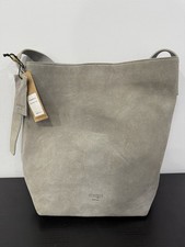 Margot New York Kaye LARGE Bucket Suede Leather Purse Bag Indigo Gray NWT picture