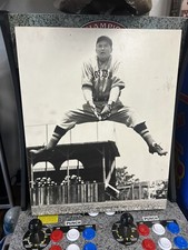 Vintage Boston Red Sox Joe Cronin Original 19.5 x 15.5 Photo on Canvas Wood READ picture